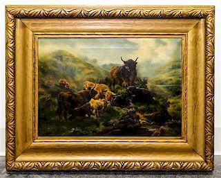* Artist Unknown, (20th century), Buffalos