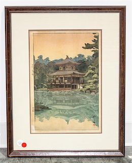 Hiroshi Yoshida, (Japanese, 1876-1950), Kinkaku (The Golden Pavilion)