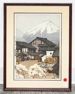 Hiroshi Yoshida, (Japanese, 1876-1950), Fuji from Funatsu