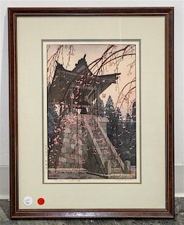 Toshi Yoshida, (Japanese, 1911-1995), Heirinji, Temple Bell