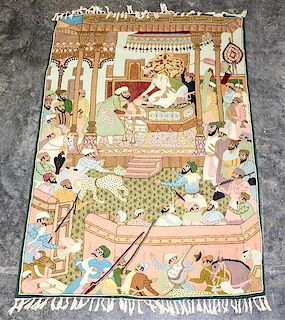 * An Indian Tapestry. Height 71 x width 44 1/2 inches.