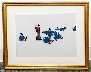 * An Animation Cel, The Beatles in Yellow Submarine 15 1/4 x 11 1/4 inches.