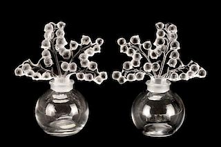 Pair of Lalique Clairefontaine Perfume Bottles