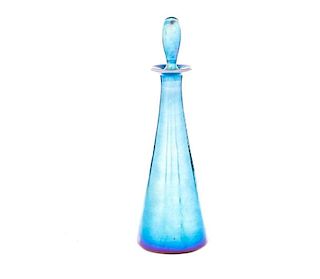 Steuben Blue Aurene Perfume Cologne Bottle 3294