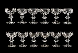 Set of 12 Baccarat "Harcourt" Champagne Glasses