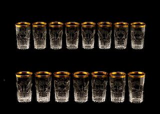 15 Moser Crystal Beverage Glasses, Horace E Dodge