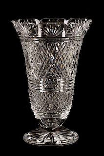 Waterford Cut Crystal Footed Flower Vase