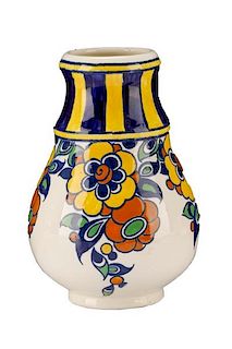 Boch Freres Glazed and Enameled Vase