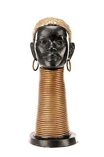 Style of Hagenauer, "Nubian Bust", Sculpture
