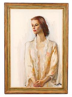 Constantin Chatov, "Portrait of a Slender Woman"