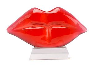Shlomi Haziza, "Lips", Acrylic Sculpture