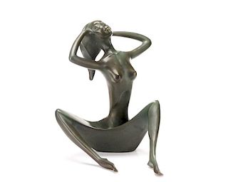 Hattakitkosol Somchai, "Seated Woman", Bronze