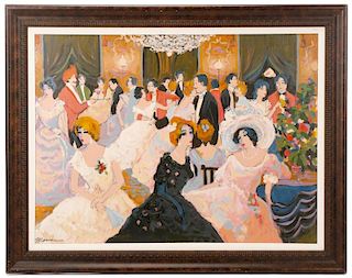 Isaac Maimon, "At the Ballroom", Oil on Canvas