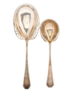 Dominick & Haff Queen Anne Sterling Serving Spoons