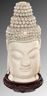 Ivory Buddha Head Vessel