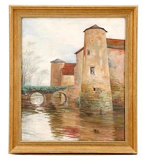 American School, "Moat with Arched Bridge", 1919
