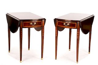 Pair, Federal Style Mahogany Pembroke Side Tables