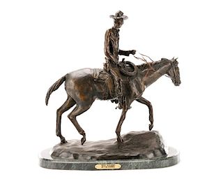 After C.M. Russell, "Will Rogers", Bronze