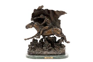 After Frederic Remington, "Horse Thief", Bronze