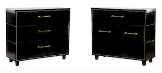 Pair, Kroehler Furniture Art Deco Lacquered Chests