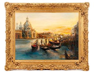 Stephen Shortridge "Venice Evening" Oil on Canvas