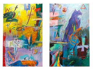 Ford Crull, "When the Time Comes", Oil Diptych