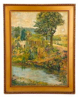 Ethel Wallace "Untitled (Ruins Along the Creek)"
