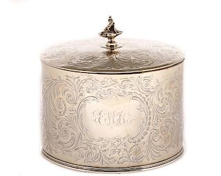 Classical New York Coin Silver Dresser Box c.1840s