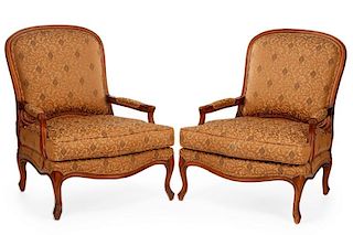 Pair, Drexel Heritage Upholstered Armchairs