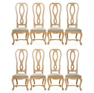 Set of 8 Barry Dixon Rococo Style Dining Chairs