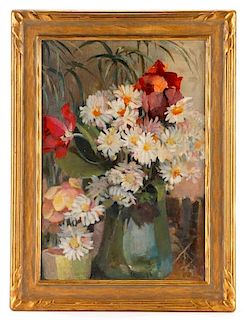 Elizabeth Bergstrom, "Floral Still Life", Oil