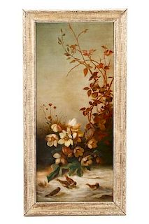 American School, "Flowering Magnolia", Oil