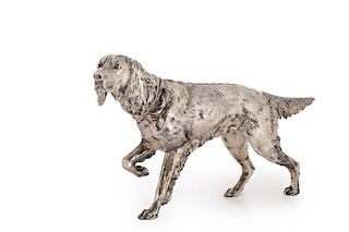 Jennings Brothers Large Silverplated Setter Dog