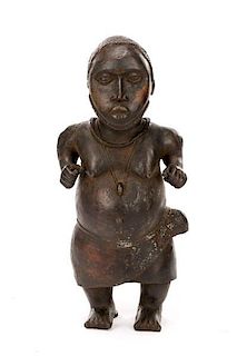 Benin Kingdom, Nigeria, "Court Dwarf", Bronze