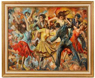 Samuel Jafnel, "Untitled (Dance Hall)", Oil