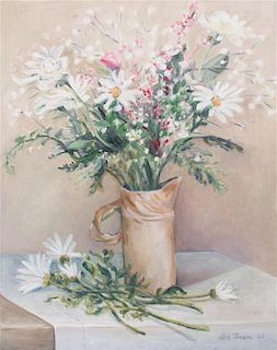 * Ann Walsh Torrini, (American, b. 1933), Daisies, and English Garden (two still life works)
