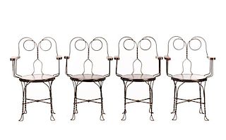 Set of Four Victorian Ice Cream Parlor Chairs
