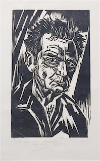 * Werner Drewes, (American, 1899-1985), Self Portrait, 1971