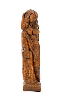 Lawrence Faust,  "Nude with Pedestal", Wood