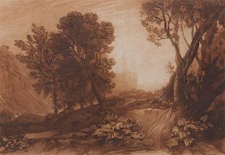 Joseph Mallord William Turner, (British, 1775-1851), Untitled (pair of landscapes)