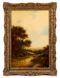 Jack M. Ducker, "River Valley Landscape", Oil