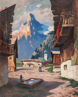 Albert Groll, (American, 1866-1952), In the Tyrol