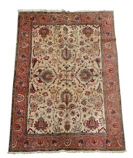 Hand Woven Persian Tabriz Room Size Rug
