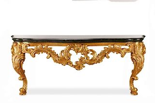 Italian Giltwood Rococo Style Console Table