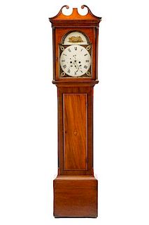 Georgian Mahogany Cased Grandfather Clock, 19 C.