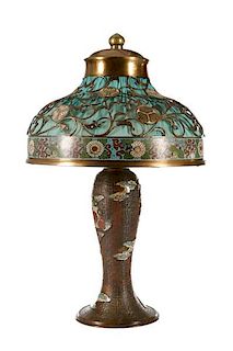 Turn of the Century Japanese Champlevé Lamp