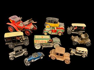 Collection Cast Iron & Tin Vintage Cars Model T 
