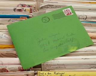 A large group of John Wayne fan mail