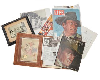 A group of John Wayne family photographs and ephemera