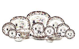 A Ridgway Partial Dinner Service, Diameter of first 9 5/8 inches.